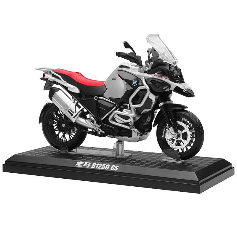 1/12 Scale R1250 GS Diecast Motorcycle Model Toy with Sound and Light for Kids Toddler Boys Girls Gift Collection