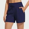 Women's Summer Loose Casual Solid Color Sports Shorts High Waisted Running Shorts With Pockets