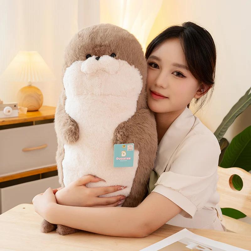 Cute Seal Sea Lion Plush Toy Stuffed Animal Sea Otter Soft Doll Sleeping Pillow Sofa Cushion Cute Christmas Birthday Gift