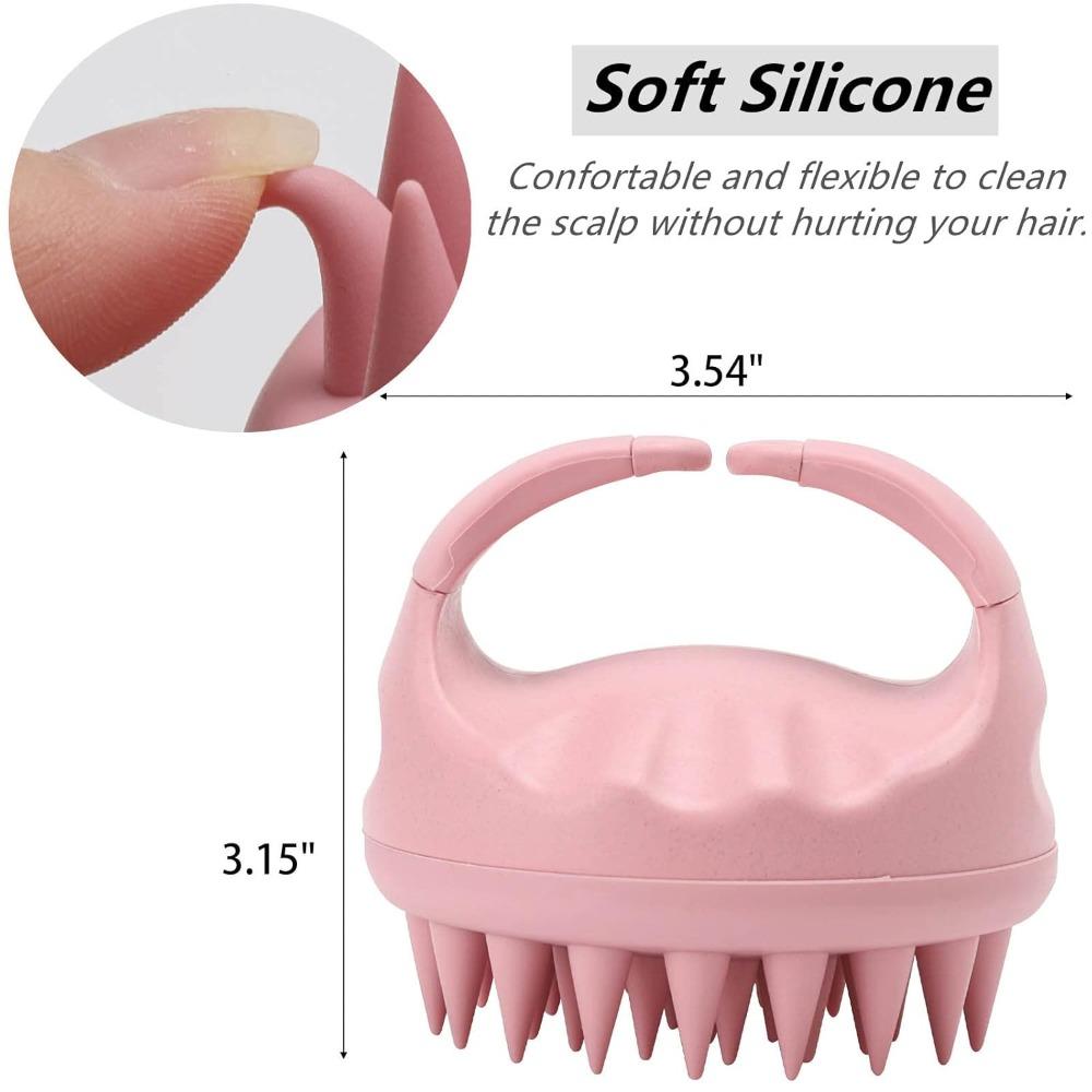 Silicone Scalp Massager Shampoo Brush Hair Scrubber Scalp Brush for All Hair Types of Women, Men, Pets Hairdressing Tool