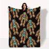Witty Skeleton Humor Blanket Reversible Flannel Throw for Edgy Decor AllSeason Comfort Playful Spooky Gift