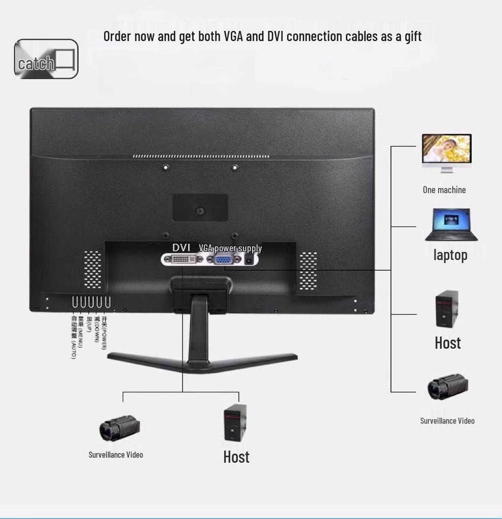 24" HD LCD IPS Monitor with DVI Interface (Available In 19"/22"/27")