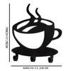 1pc Key Holder Rack Wall Mounted-Modern Coffee Time Decor Key Organizer with 3 Hooks Hook for Wall, Iron Art, Coat Hanger