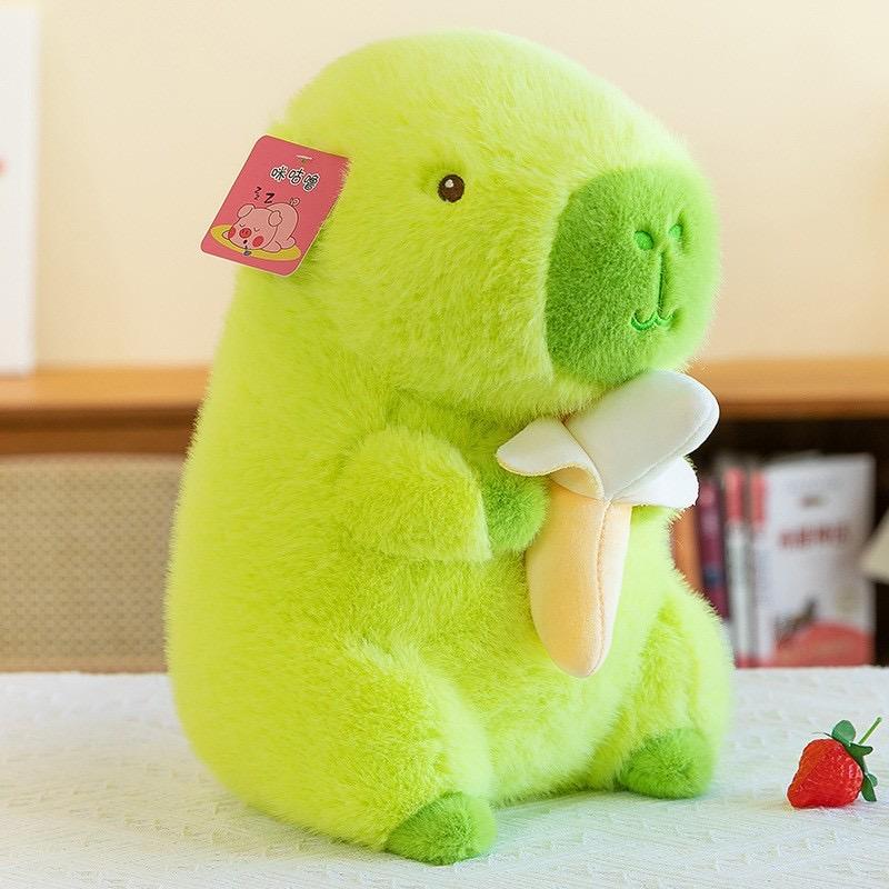 Nová 21cm simulace plyšové hračky Capybara Capibara Anime Načechraná hračka Roztomilá zvířátka Plyšová panenka v plážovém stylu Vánoční dárky pro děti