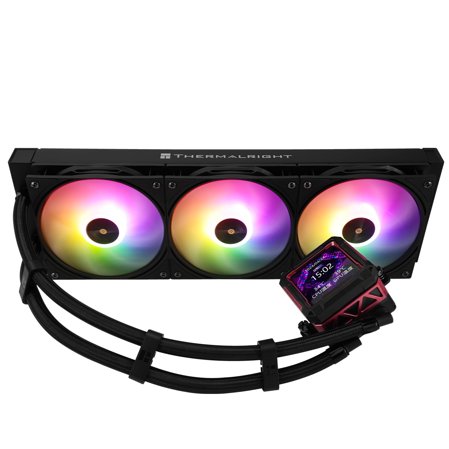 

Thermalright FW PRO 360 ARGB RB CPU AIO Computer Water Cooler IPS LCD Screen with 320x320 for Intel CPU Cooler with LCD Magnetic Cold Head Red Cooler,