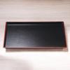 Clear Stream Wood Grain Tray Lacquerware Made In Japan J-kitchens 1-Shaku (Tray/Tray) Black/Red, Non-Slip, 34cm, (ABS Resin),