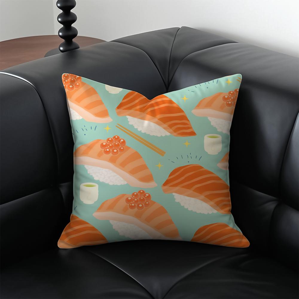 Ssushi Cushion Cover Pillow Case Antidustmite Invisible zipper silky plush cushion