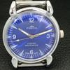 REFURBISHED VINTAGE HAND-WINDING SWISS MENS BLUE COLOR DIAL WATCH a700802-5 R205a-a700802
