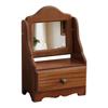 French Medieval Wooden Makeup Mirror - Desktop Standing Vanity Mirror for Bedroom & Living Room Decor