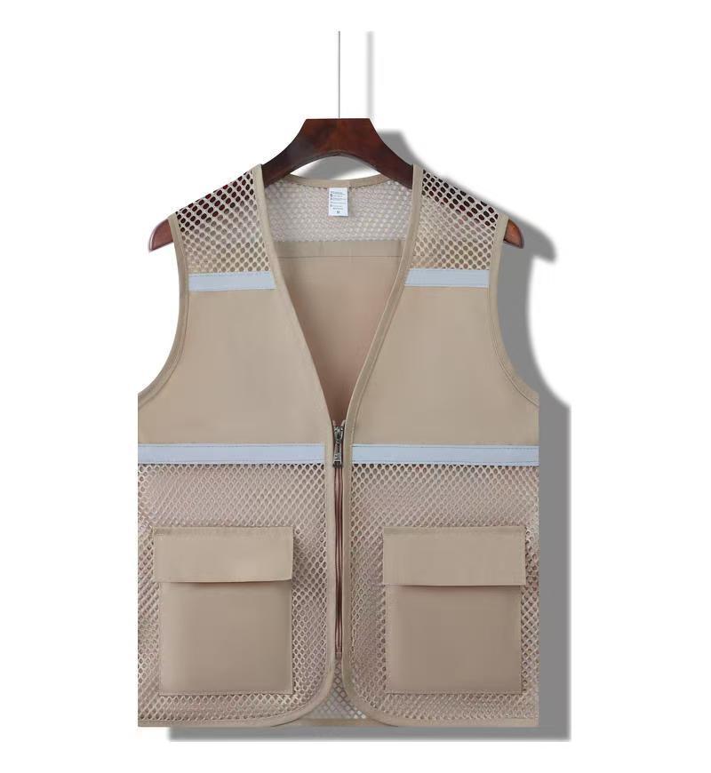 Gilet Estivo in Rete Personalizzato con Tasche - Camicia Traspirante per Attività di Volontariato