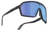 Rudy Project SPINSHIELD Sport-Sonnenbrille Schwarz Matt Blau, Gestell, Multi-Laser-Glas, SP723906-0002