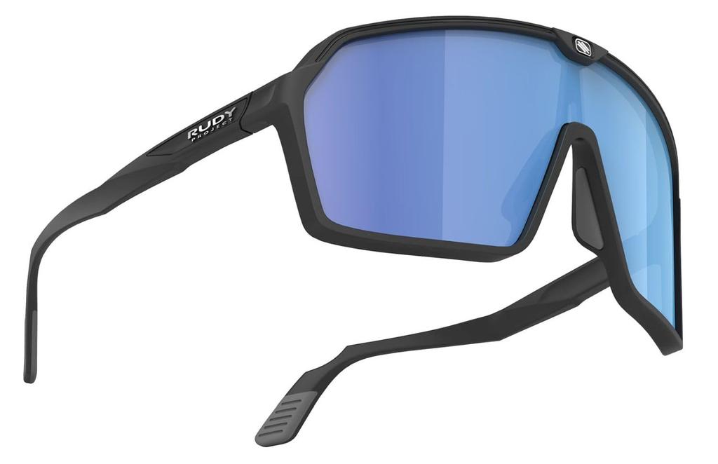 Rudy Project SPINSHIELD Sport-Sonnenbrille Schwarz Matt Blau, Gestell, Multi-Laser-Glas, SP723906-0002