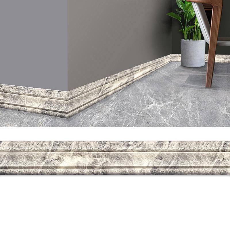 Decorare cu spumă adezivă embosare 3D 2,3 M Multifuncțional Auto-adeziv Decorare perete Linie plinte Decor Decor Autocolant Decor perete