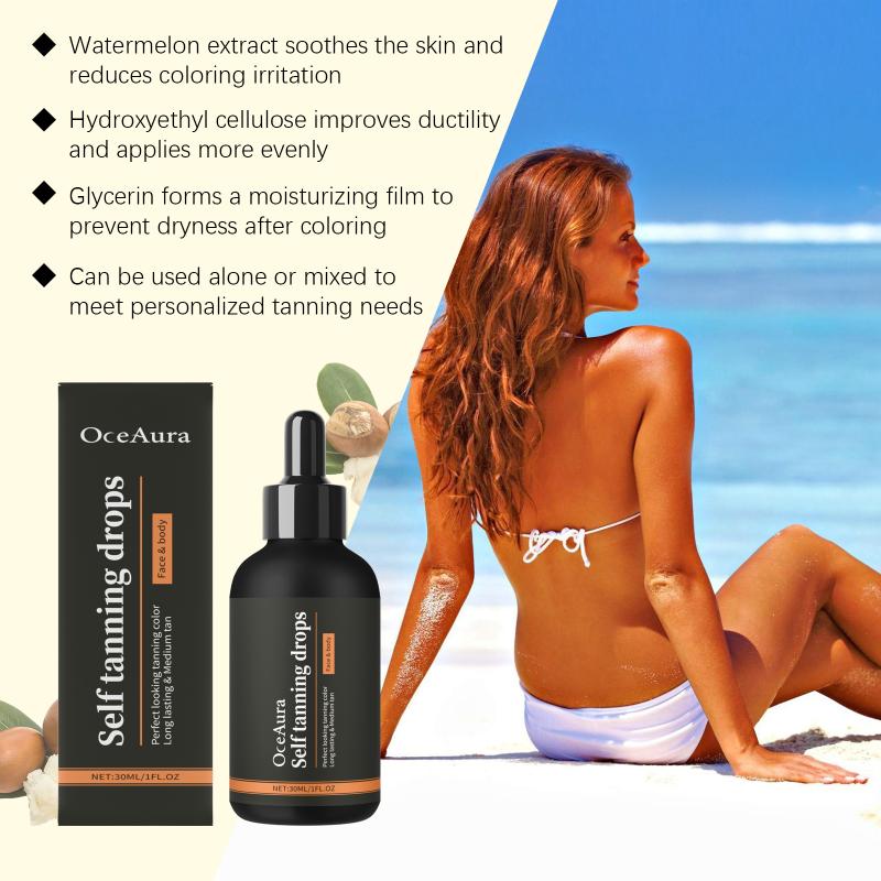 Oceaura Summer Outdoor Tanning Bronze Skin Tone Luminous Nourishing Moisturizing Tanning Accelerator Body Care Liquid