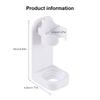 Bathroom Electric Toothbrush and Toothpaste Holder Storage Rack with Adhesive Mount ABS White Toothbrush Organizer
