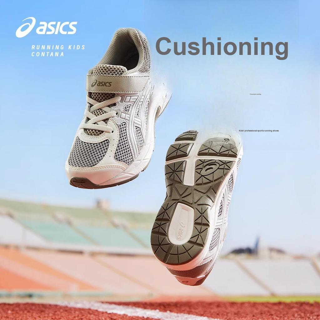 Asics Running Kids Comfortable Lightweight Breathable Durable Versatile Sports Test Exam Non-Slip Shock Absorbing Low-Top Running Shoes 1014A377-020