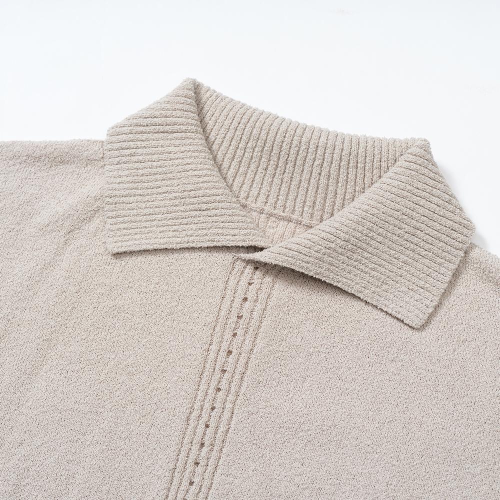 EDWARDMAX Boucle Summer Cotton Collar Knit