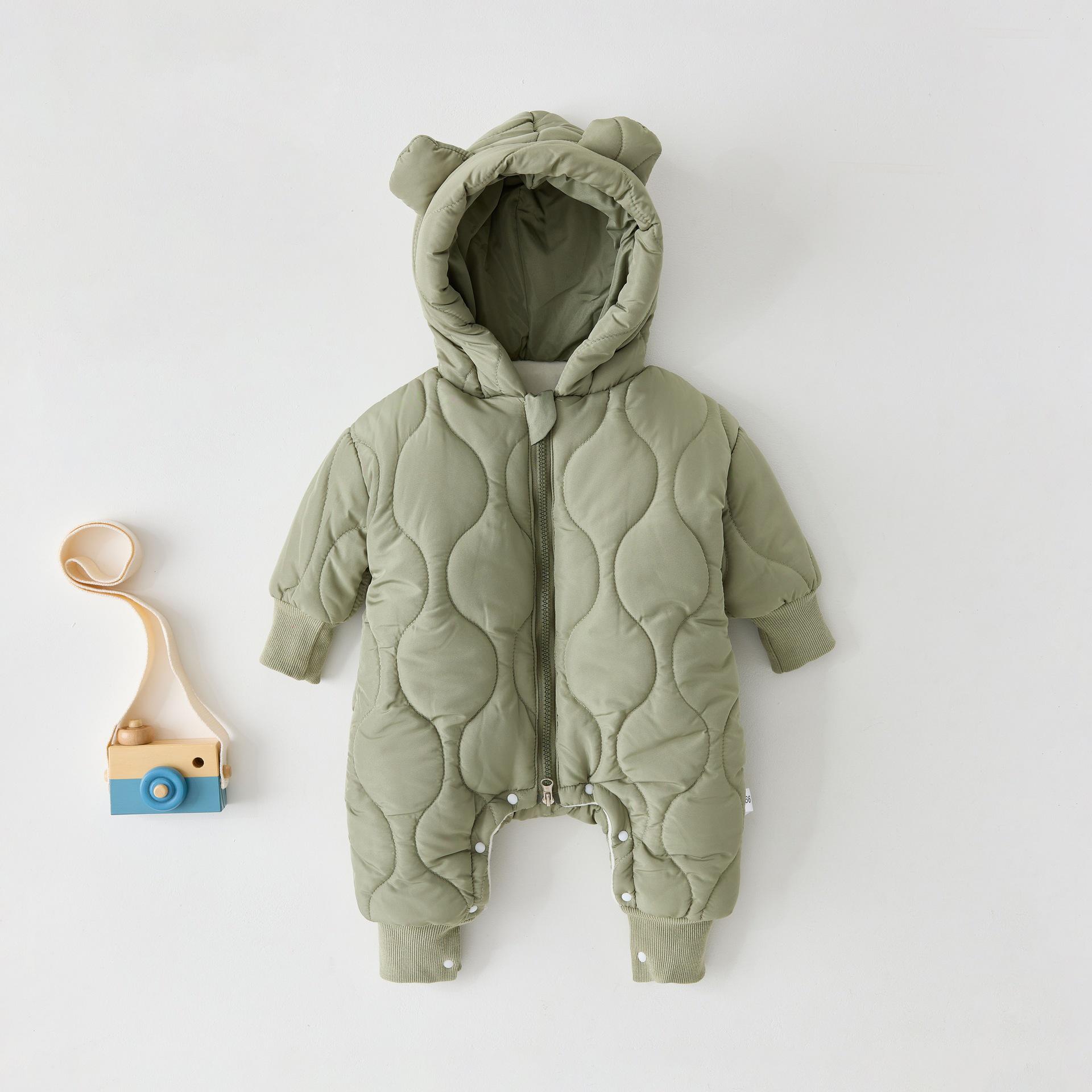 

Утепленные флисовые детские комбинезоны с капюшоном: Теплая верхняя одежда для новорожденных на осень/зиму 66 cm