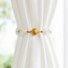 2Pcs Rose Flower Shape Curtain Tieback Shell Shape Magnetic Buckle Window Curtain Buckles Gold Silver Curtain Rope Holders