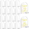 5pcs Arch Table Sign Acrylic for Seat Card Wedding Banquet Transparent Place Car