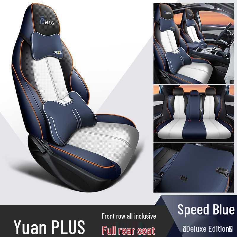 2024 BYD Yuan Plus Honor Model Cartoon Car Seat Cover, Full Surround, All-Season Cushion.