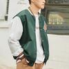 Li Ning CF Print Logo Color Block Single-Breasted Jacket Unisex Jacket Green AJDS349-1