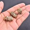 Brass Cartoon Little Tiger Animal Keychain Pendant Zodiac Tiger Small Pendant