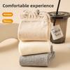 5 Pairs Grey Socks Women's Cotton Yarn Mid-calf Socks Spring and Autumn Tide Jk Clashing Ballet Style Lace Stacked Socks Autumn
