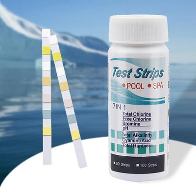 50/100Pcs 3/4/5/6/7 In 1 Swimming Pool PH Test Paper Multipurpose Chlorine/PH/Bromine Test Strips Swimming Pool Water Tester