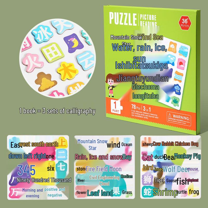 

Magnetic Picture & Letter Recognition Puzzle for Ages 3-6 - Early Childhood Educational Toy for Boys & Girls