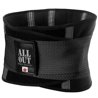 OUT POWER GRIP ALLOUT Waist Shaper Shape Up Belt for Men Women Unisex [ALL PRO] (Black, L)