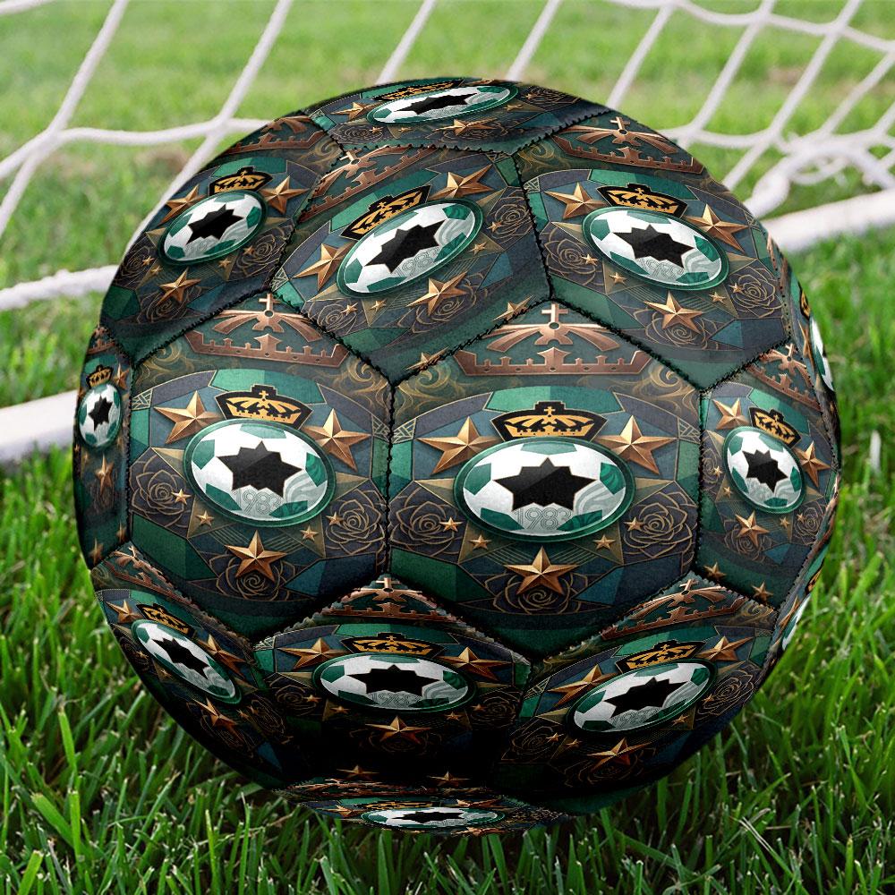 Club Santos Laguna Print Size 5 Soccer Ball, Standard Match Football for Sports Game and Team Practice, Ideal Gift for Soccer Fans