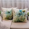 7COLORROOM Dragonfly Pillow Covers 18 X 18 Inch Wildflowers Color Dragonfly Cushion Covers Flower Holiday Rustic Farmhouse Decoration 2Pack for Sofa