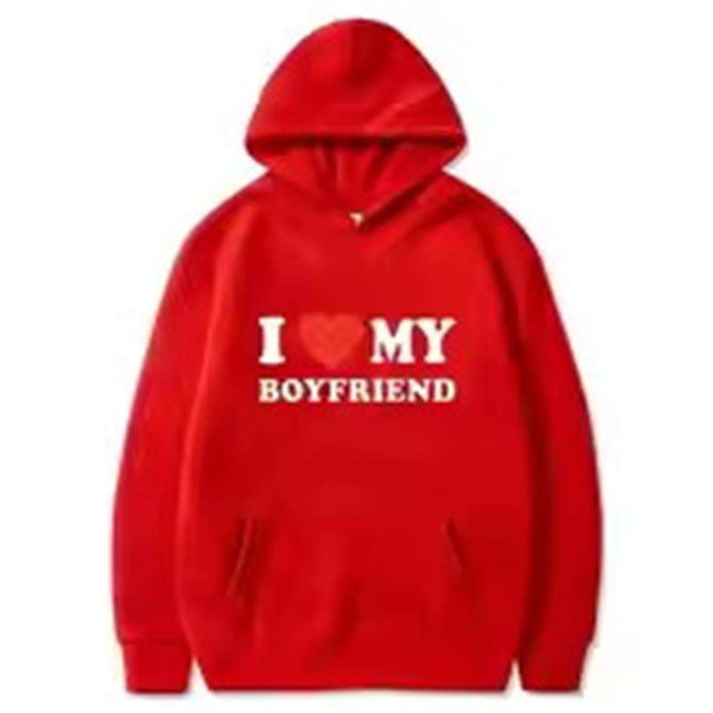 KOCHAM MOJEGO CHŁOPAKA Mężczyźni Kobiety Bluza z kapturem Outdoor Street Casual Modna Walentynki Wiosna Jesień Zima Ciepła Bluza