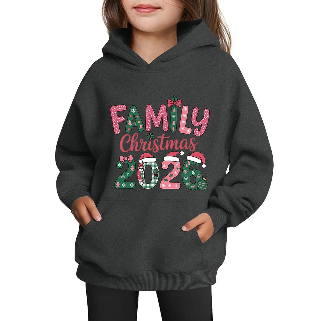 Sweatshirts For Teen Girls Hoodies Long Sleeve Drawstring Pullover Cute Printed Oversized Hoodie Christmas