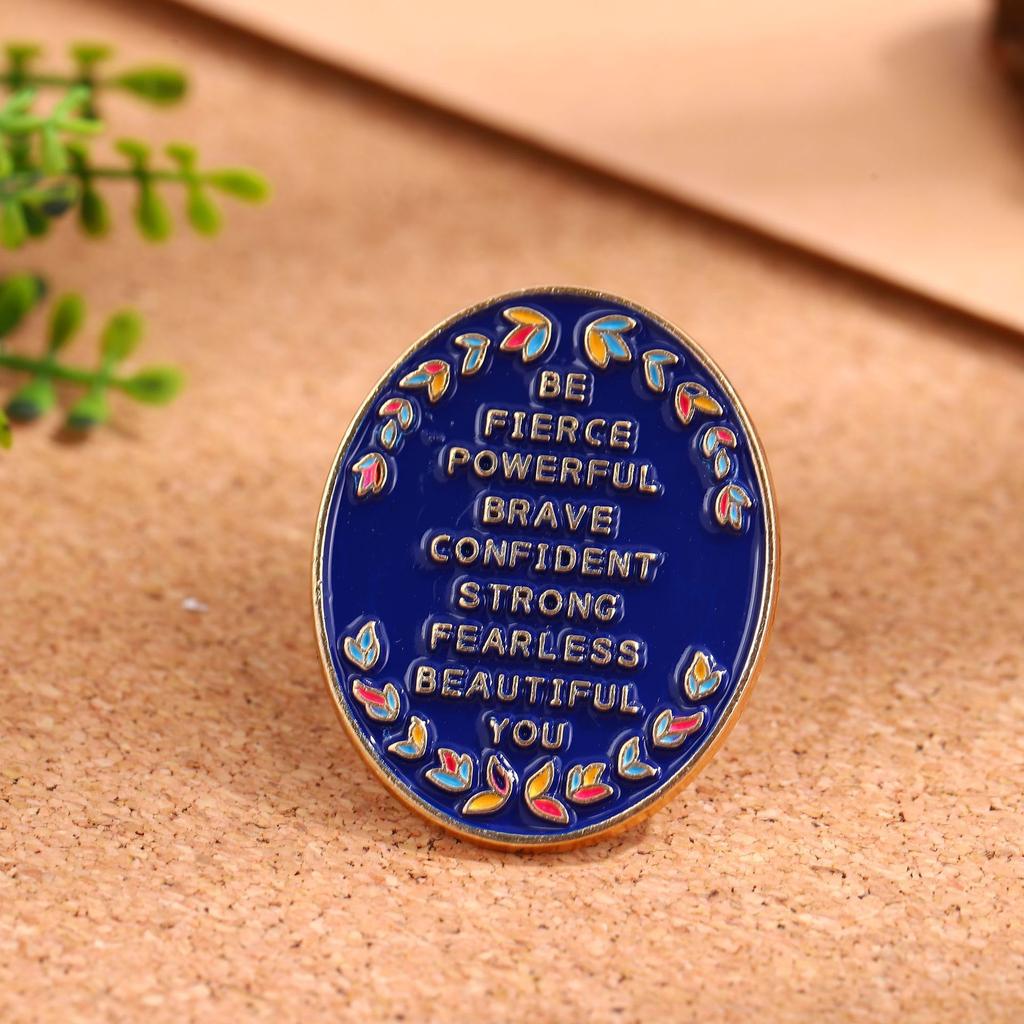 Creative Cartoon English Alphabet Series Alloy Brooch Fashion Versatile Metal Badge Clothes Accessories Clothing