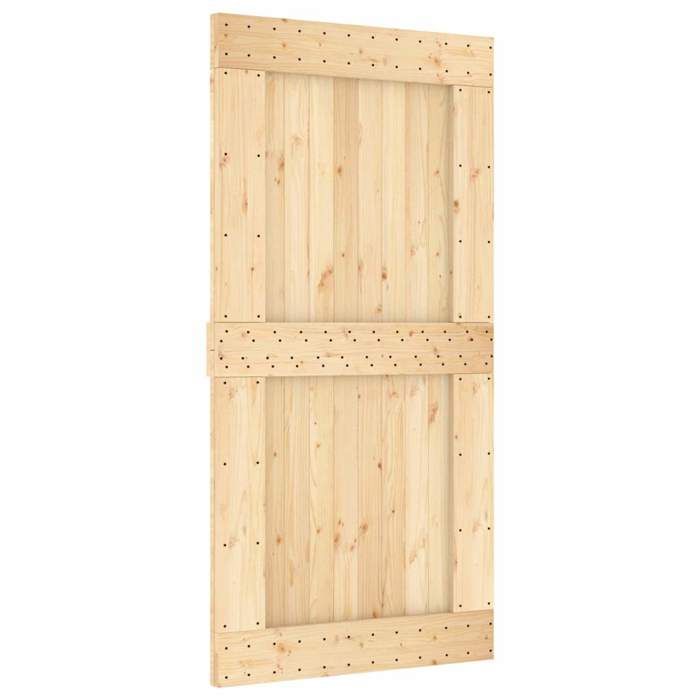 VidaXL Sliding Door and Hardware Kit 100x210 Cm Solid Pine 3332723