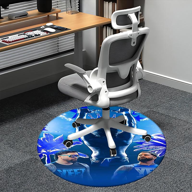 

Yeet,King Crown Chair mat Round Rug-Office carpet, Machine Washable, Non-slip, Suitable for Living Rooms, Bedrooms, Entryways, and Holiday-t 80cm by 80cm