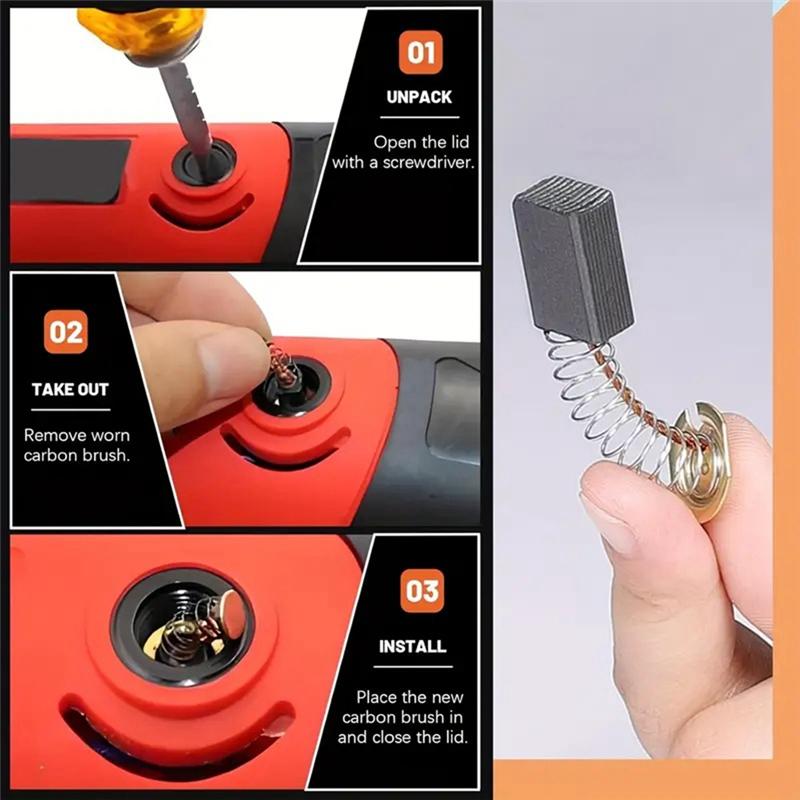 A95I-69Pcs Electric Motor Carbon Brushes For Power Tool Replacement Parts For Repair Power Tools Part