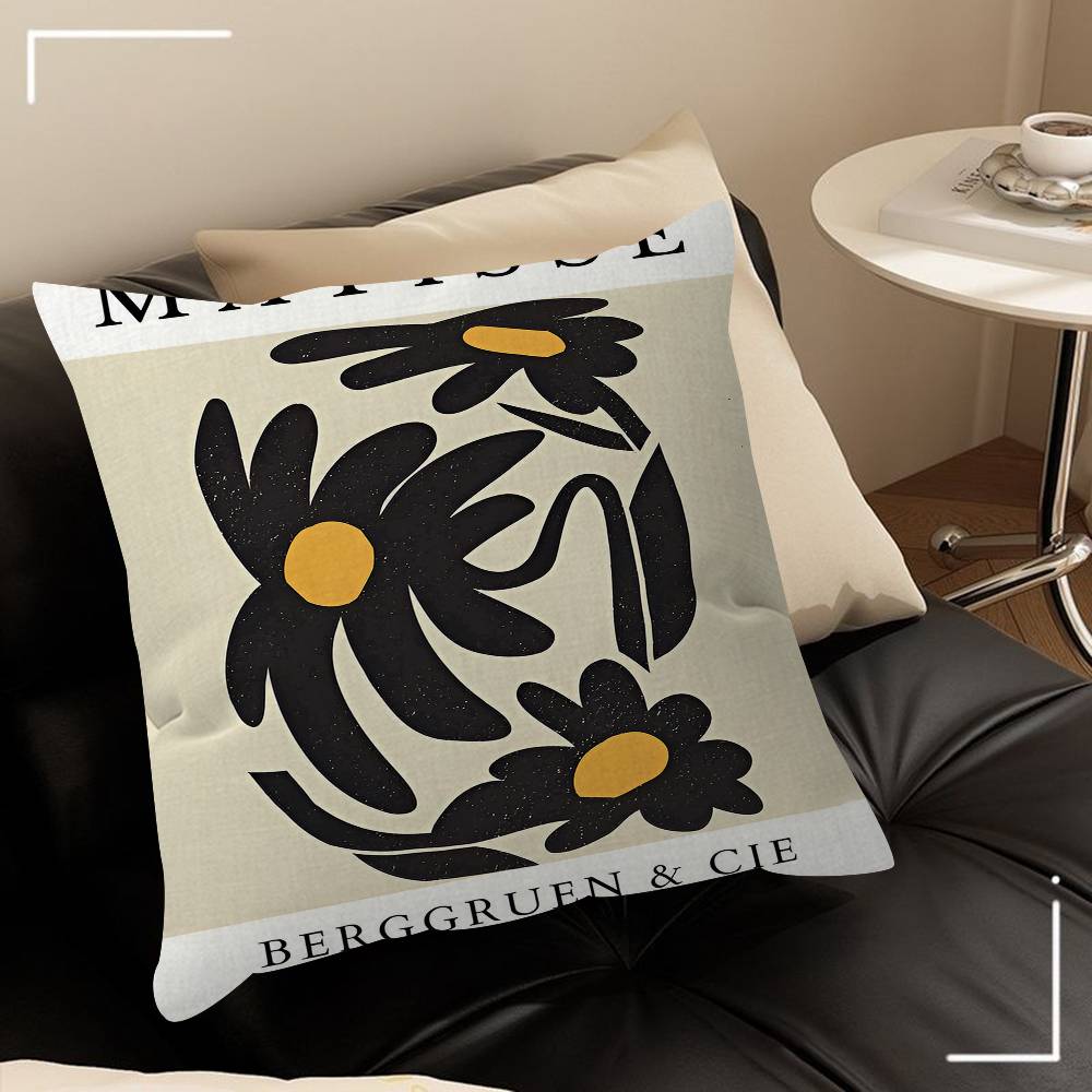 Abstract Flowers Matisse Personalized Pillow Cover Kids Bedroom Wild Party Decor Pillowcase Kid Birthday Shower Gift