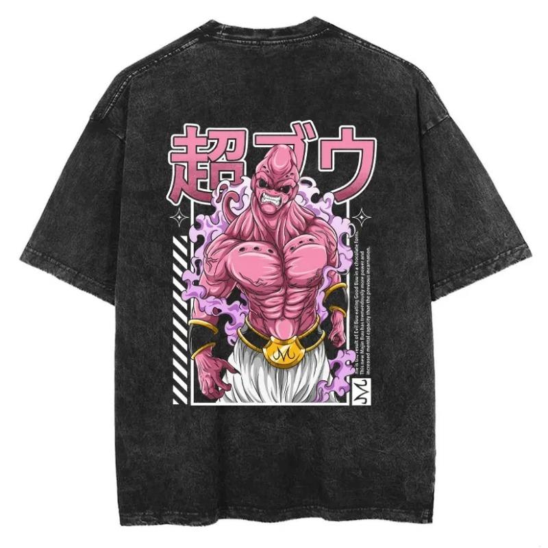 T-shirt Lavata Cosplay Anime Dragon Ball Cotone Manica Corta Larga Casual Sport Fitness T-shirt Uomo Abbigliamento Harajuku