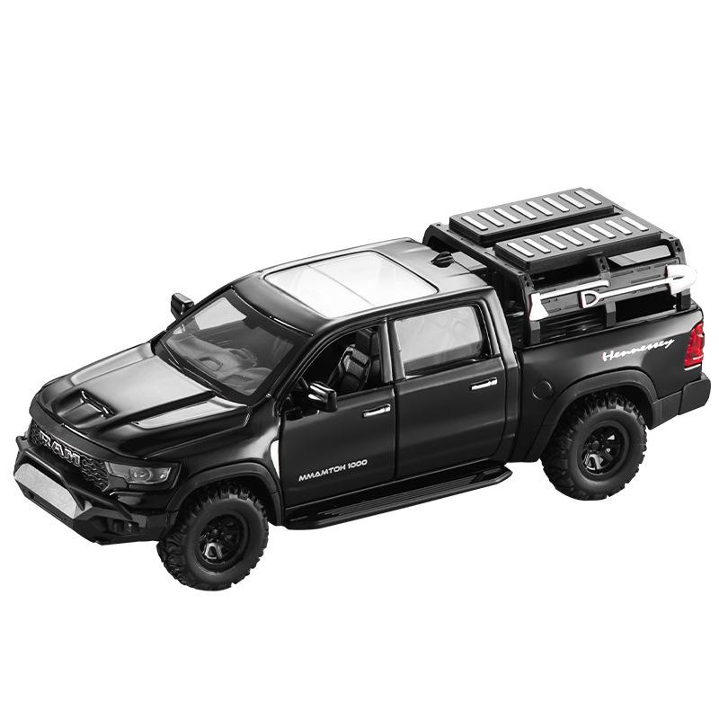 1/32 Dodge RAM 1000 TRX Mammoth Picku Alloy Car Model Sound and Light Pull Back Children's Toy Collectibles Birthday Gift