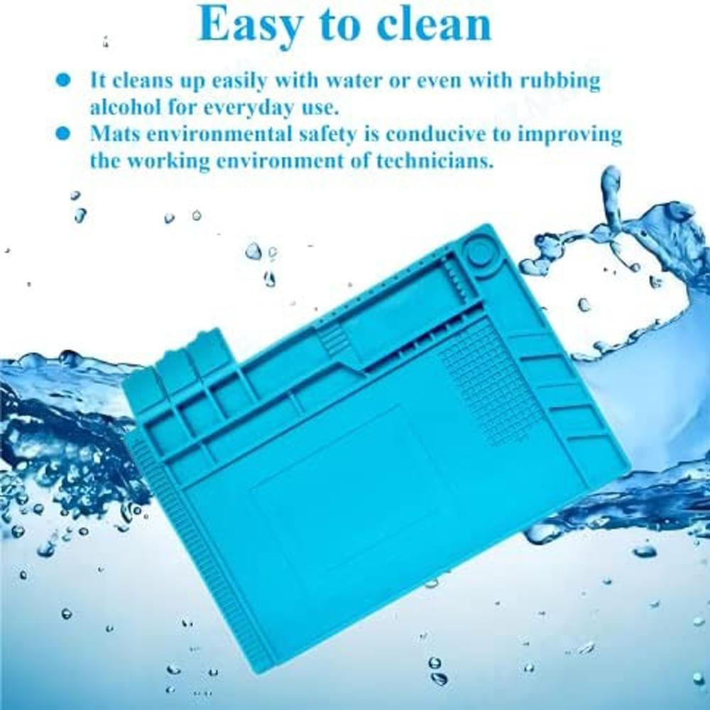 500℃ Hitzebeständige Lötstation Silikonmatte Arbeitsunterlage Schreibtischplattform Schweißstation für Elektronik BGA Lötstation