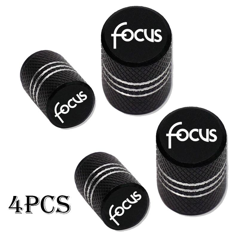 HUHI8 Car Wheel Tire Valve Caps Tyre Stem Covers Airdust Waterproof For Ford Focus Logo MK1 MK2 MK3 MK4 Auto parts 4pcs Auto Badges