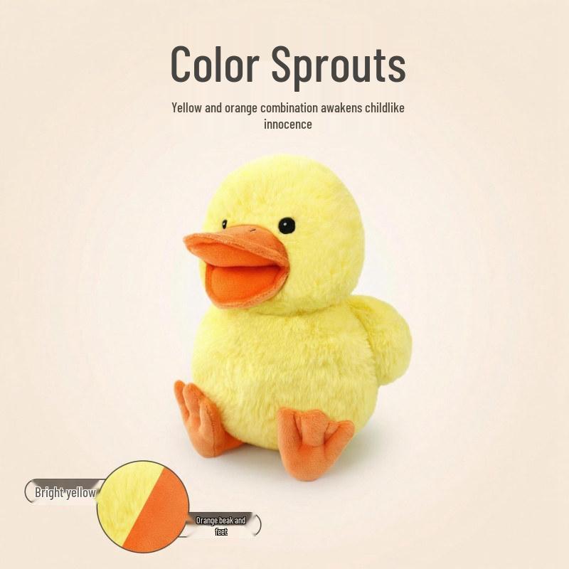 Cute Yellow Duck Plush Toy Doll with Simulated Call