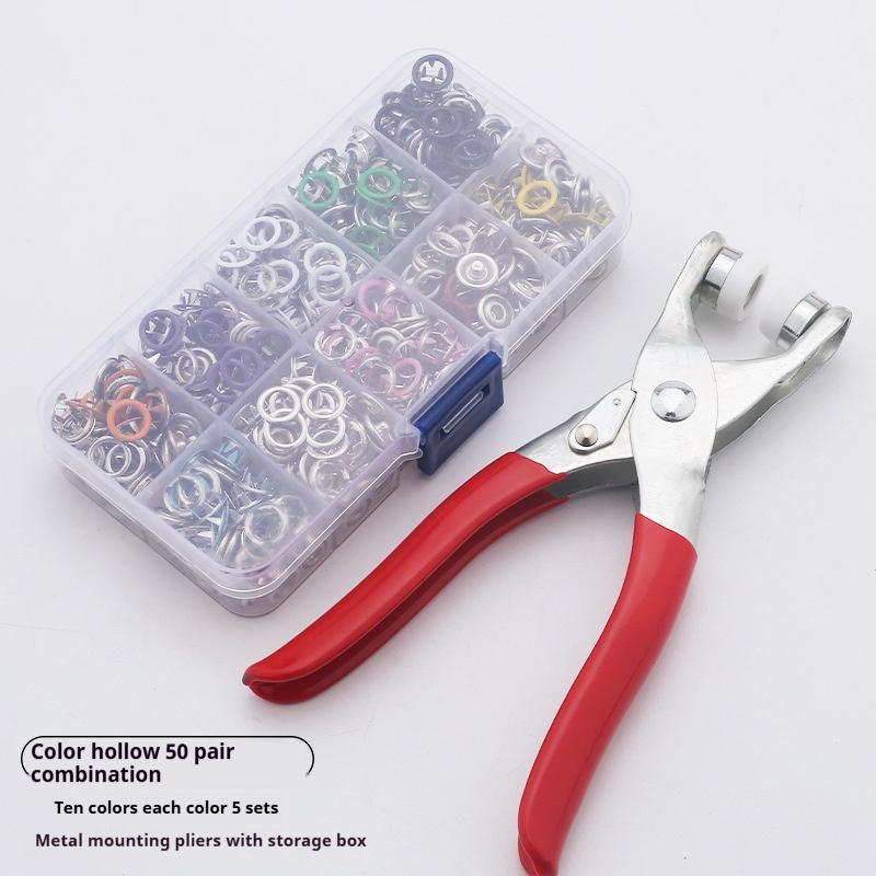 

50/100pcs Sets Plier Tool Metal Snap Button Sewing Button Thickened Snap Fastener Kit DIY Craft for Installing Sewing Clothes