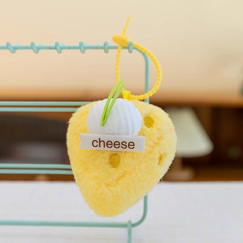 Creative Afternoon Tea Doll Dessert Cherry Chocolate Fruit Cake Keychain Pendant Grabber Doll Gift