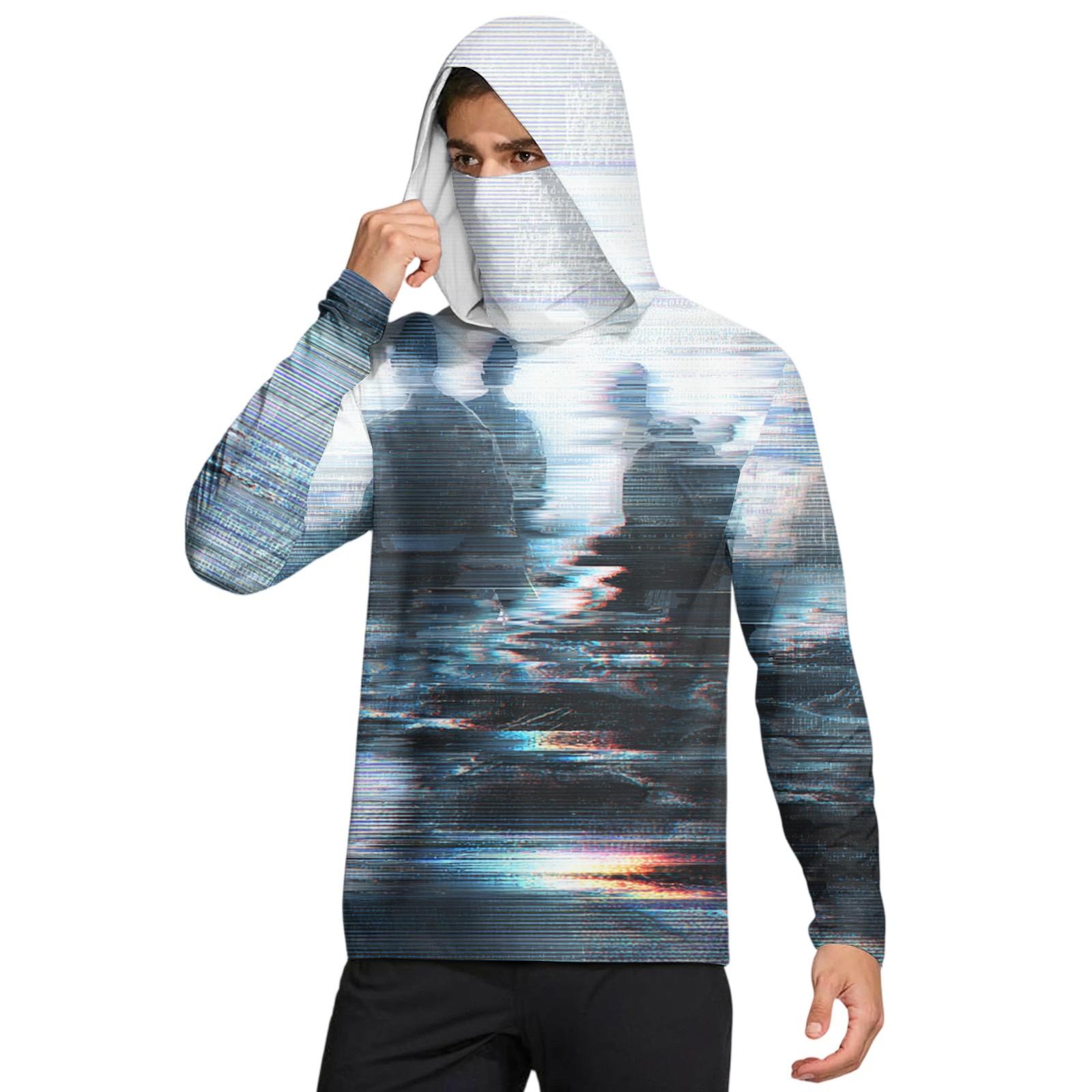 

Men s UPF50+ Sun-protective Shirt, Quick-drying Long-sleeved Shirt, Running Exercise Fishing Shirt XL