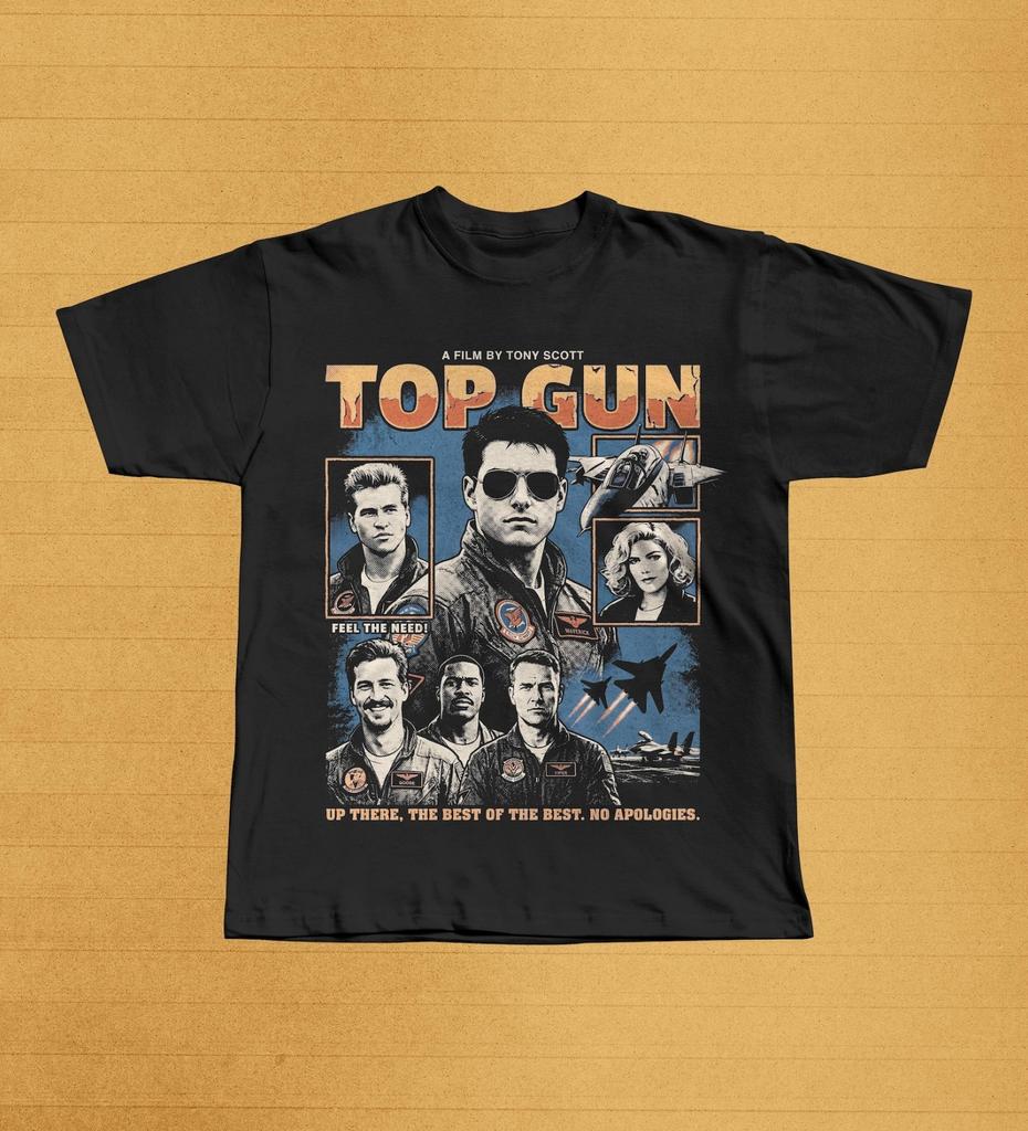 Top Gun 1986 Graphic Tee, Maverick Iceman Goose Ensemble Shirt, Tony Scott 80s