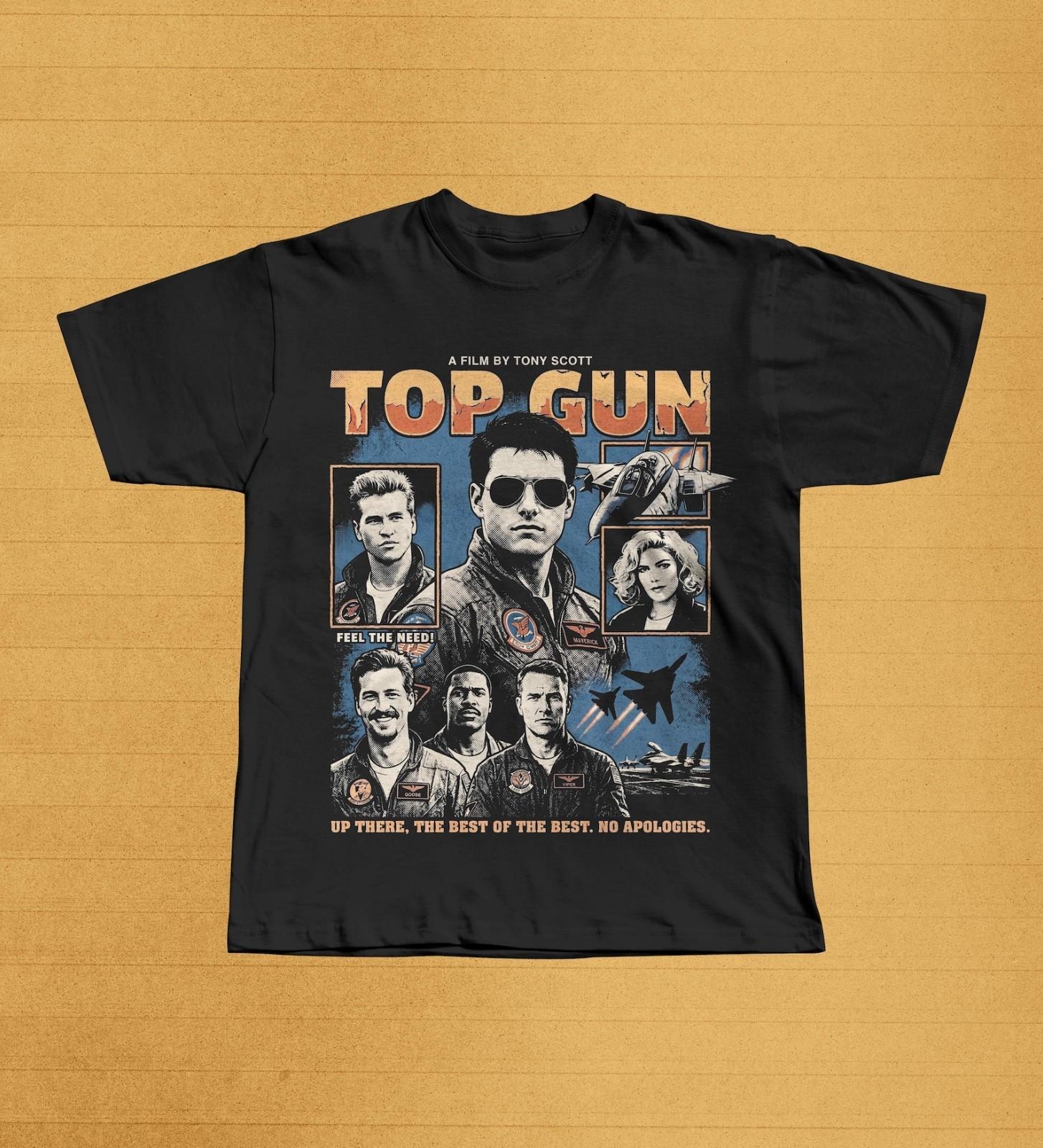 Top Gun 1986 Graphic Tee, Maverick Iceman Goose Ensemble Shirt, Tony Scott 80s XXXXL